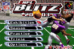 NFL Blitz 20-03 Title Screen